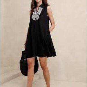 NWT Banana Republic Factory Black Mini Dress